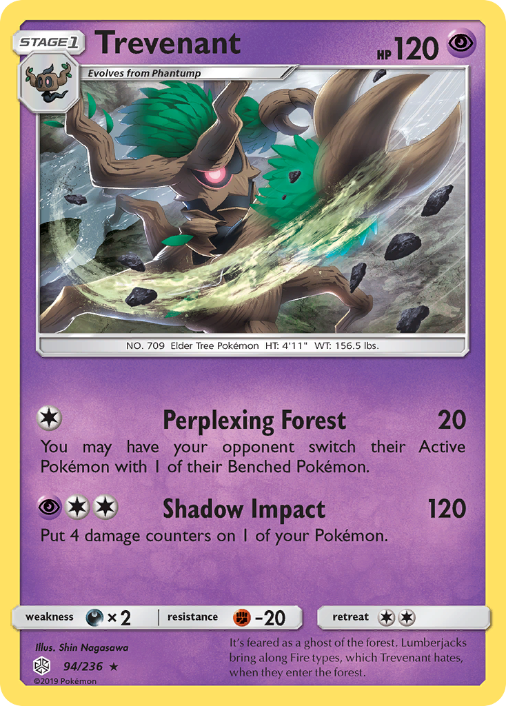 Trevenant (94/236) [Sun & Moon: Cosmic Eclipse] | Card Merchant Takapuna