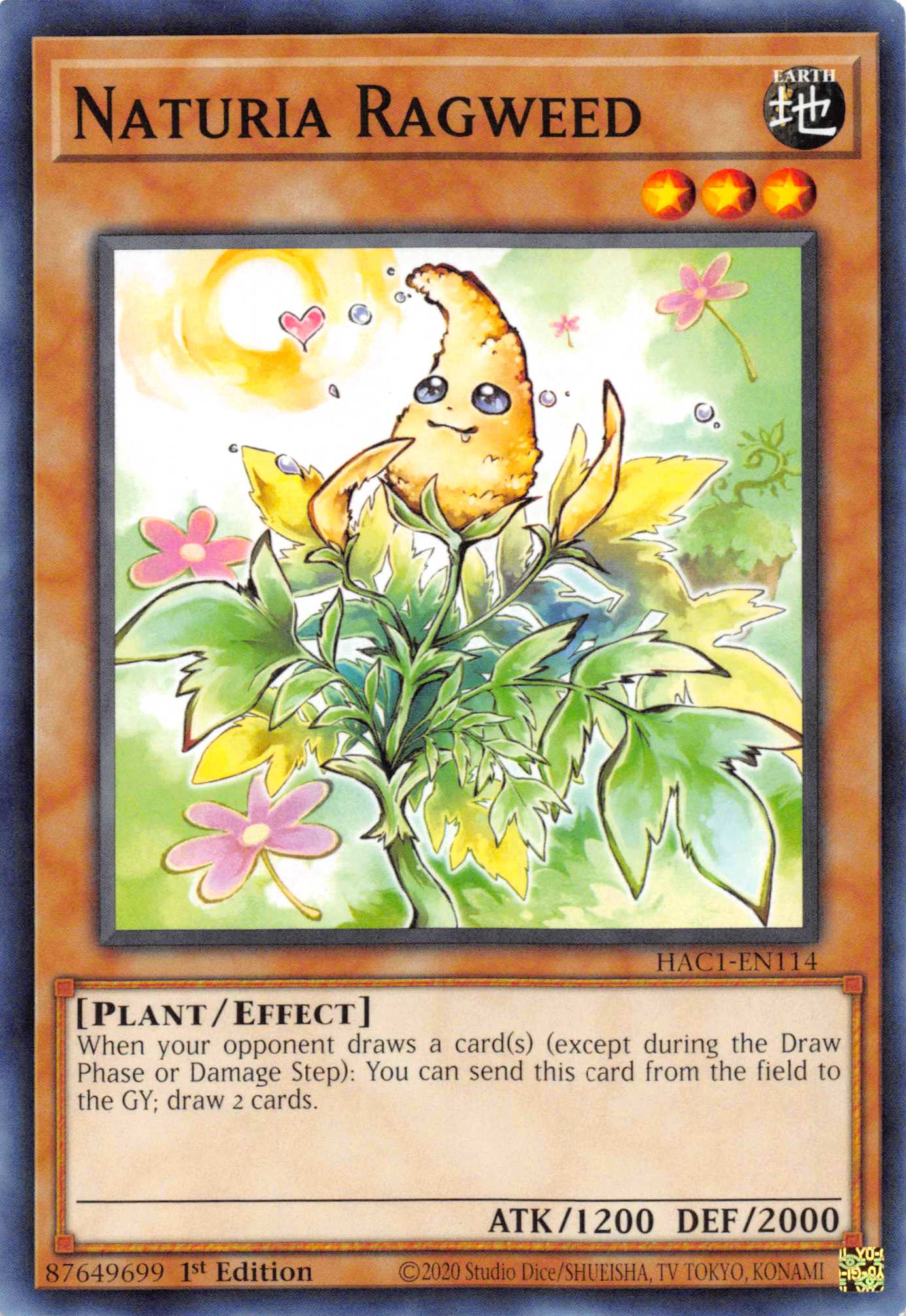 Naturia Ragweed (Duel Terminal) [HAC1-EN114] Parallel Rare | Card Merchant Takapuna