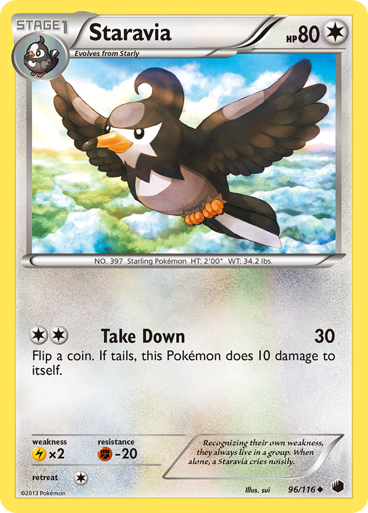 Staravia (96/116) [Black & White: Plasma Freeze] | Card Merchant Takapuna