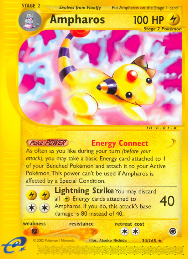 Ampharos (34/165) [Expedition: Base Set] | Card Merchant Takapuna