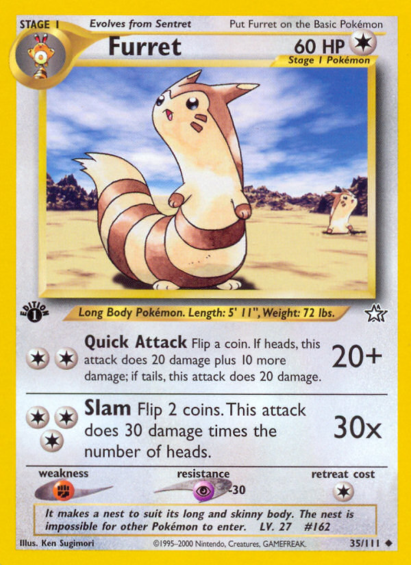 Furret (35/111) [Neo Genesis 1st Edition] | Card Merchant Takapuna