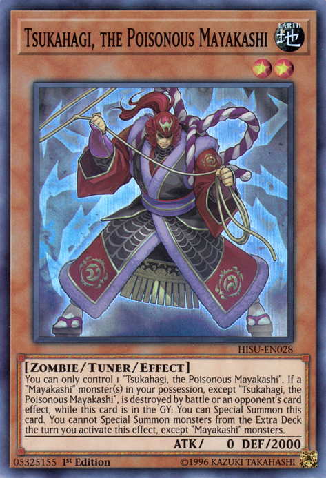 Tsukahagi, the Poisonous Mayakashi [HISU-EN028] Super Rare | Card Merchant Takapuna