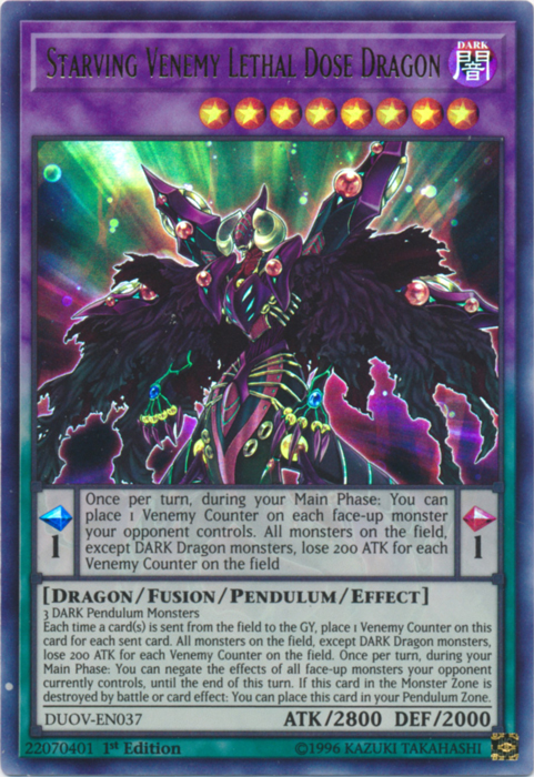 Starving Venemy Lethal Dose Dragon [DUOV-EN037] Ultra Rare | Card Merchant Takapuna