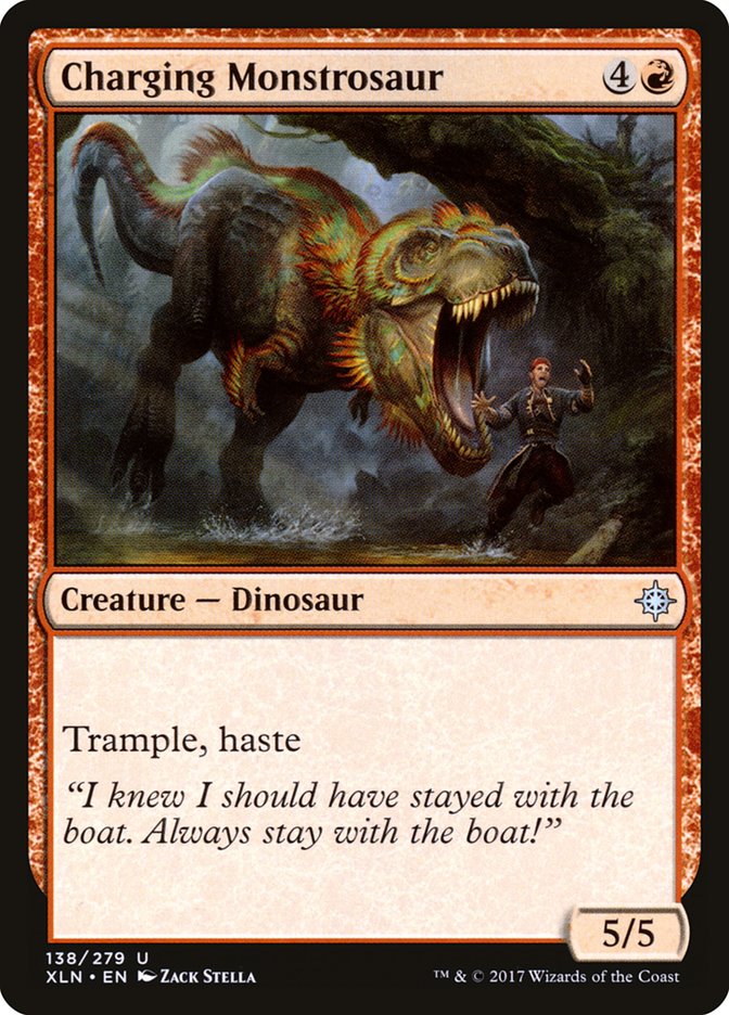 Charging Monstrosaur [Ixalan] | Card Merchant Takapuna