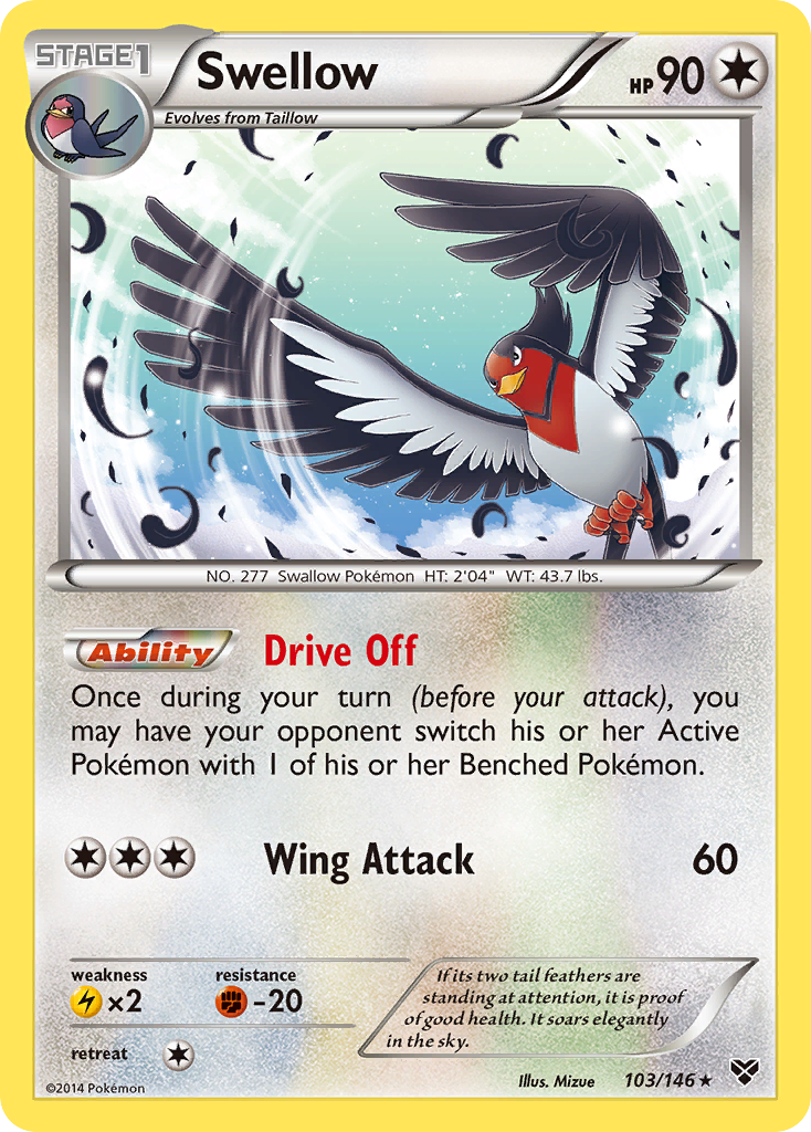 Swellow (103/146) [XY: Base Set] | Card Merchant Takapuna