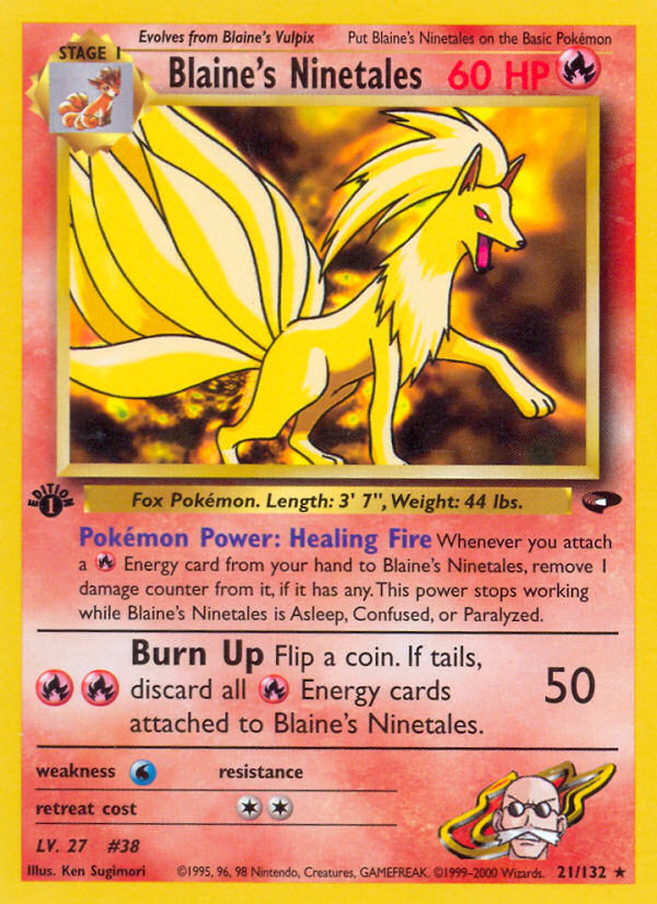 Blaine's Ninetales (21/132) [Gym Challenge 1st Edition] | Card Merchant Takapuna