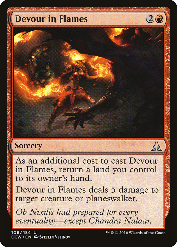 Devour in Flames [Oath of the Gatewatch] | Card Merchant Takapuna