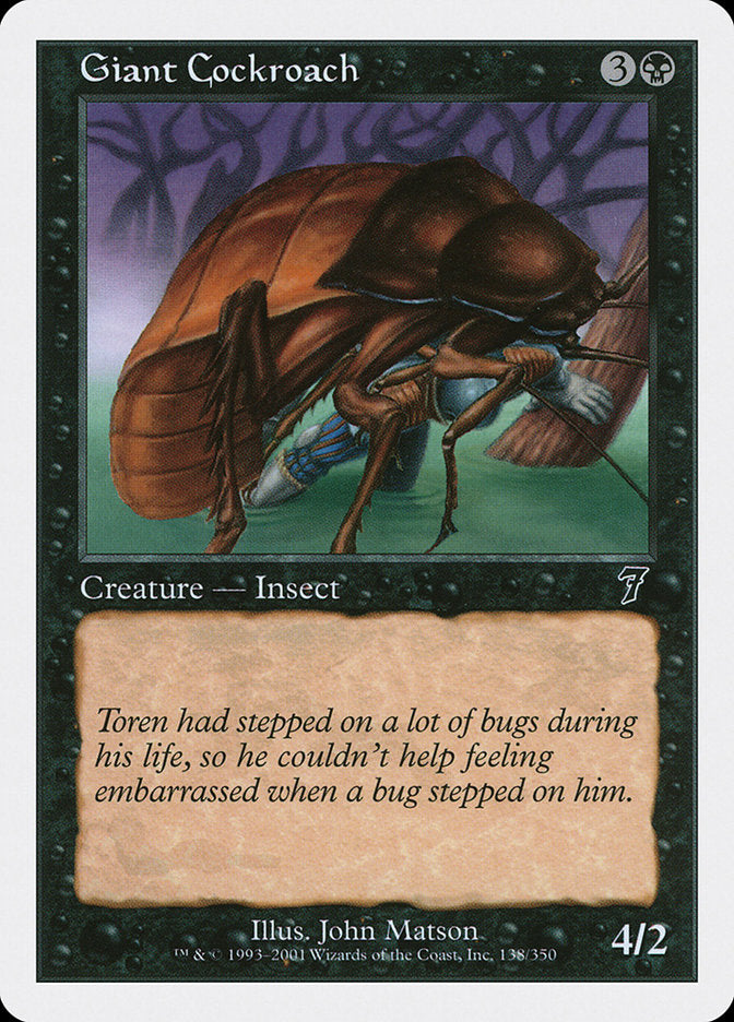 Giant Cockroach [Seventh Edition] | Card Merchant Takapuna