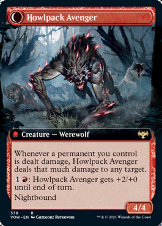 Ill-Tempered Loner // Howlpack Avenger (Extended Art) [Innistrad: Crimson Vow] | Card Merchant Takapuna