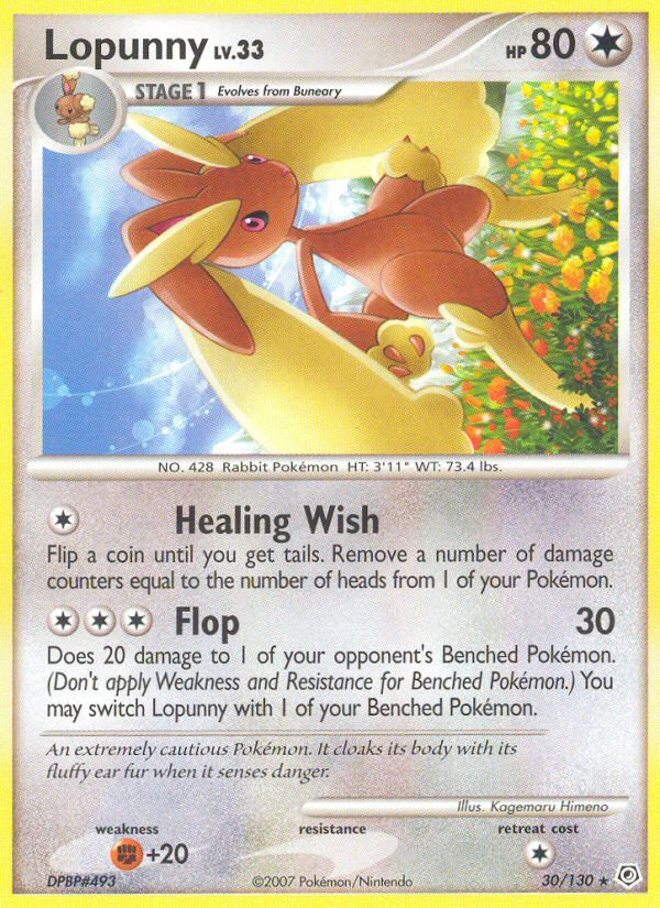 Lopunny (30/130) [Diamond & Pearl: Base Set] | Card Merchant Takapuna