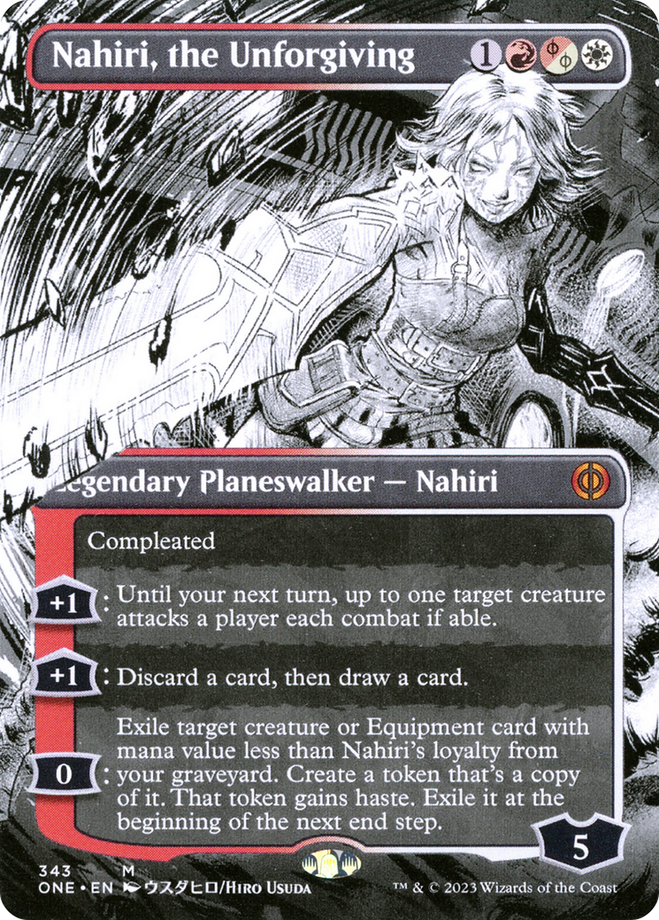 Nahiri, the Unforgiving (Borderless Manga) [Phyrexia: All Will Be One] | Card Merchant Takapuna