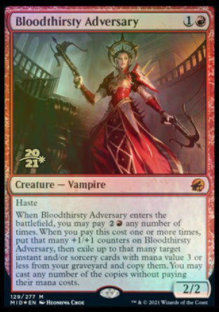 Bloodthirsty Adversary [Innistrad: Midnight Hunt Prerelease Promos] | Card Merchant Takapuna