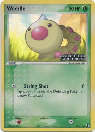 Weedle (87/113) (Stamped) [EX: Delta Species] | Card Merchant Takapuna