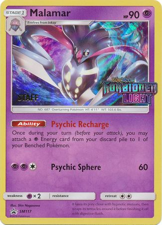 Malamar (SM117) (Staff Prerelease Promo) [Sun & Moon: Black Star Promos] | Card Merchant Takapuna