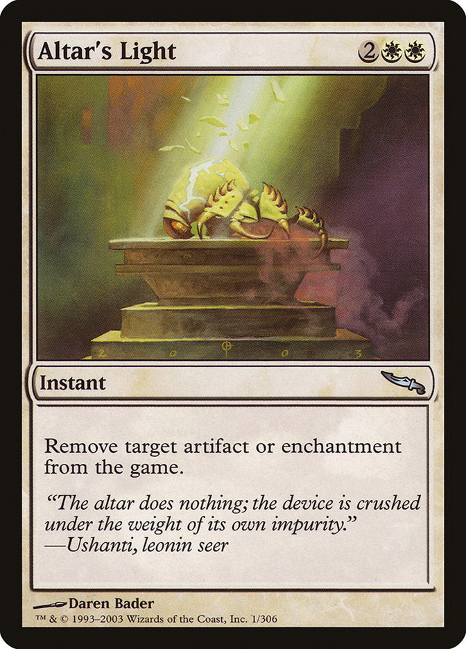 Altar's Light [Mirrodin] | Card Merchant Takapuna