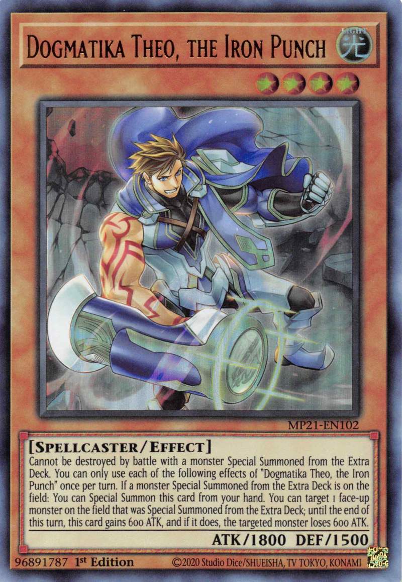 Dogmatika Theo, the Iron Punch [MP21-EN102] Ultra Rare | Card Merchant Takapuna