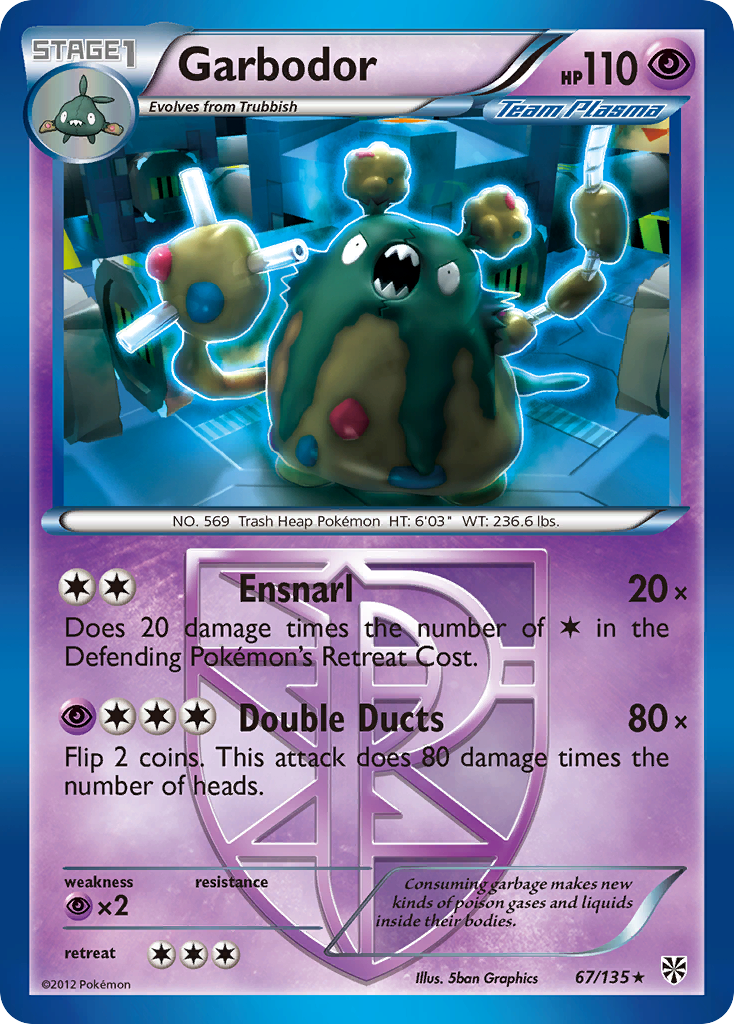 Garbodor (67/135) [Black & White: Plasma Storm] | Card Merchant Takapuna