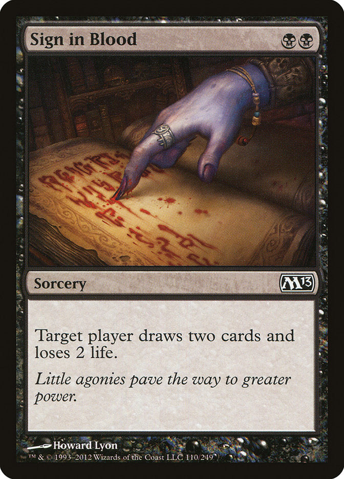 Sign in Blood [Magic 2013] | Card Merchant Takapuna