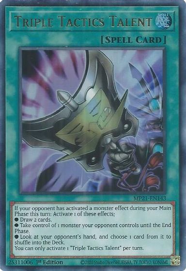 Triple Tactics Talent [MP21-EN143] Ultra Rare | Card Merchant Takapuna