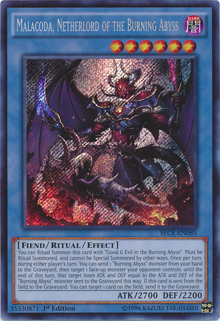 Malacoda, Netherlord of the Burning Abyss [SECE-EN085] Secret Rare | Card Merchant Takapuna