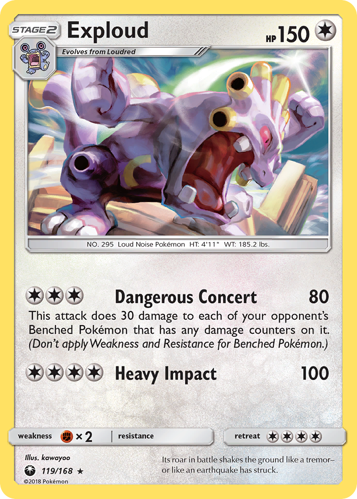 Exploud (119/168) [Sun & Moon: Celestial Storm] | Card Merchant Takapuna