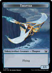 Thopter // Gold Double-Sided Token [March of the Machine Commander Tokens] | Card Merchant Takapuna