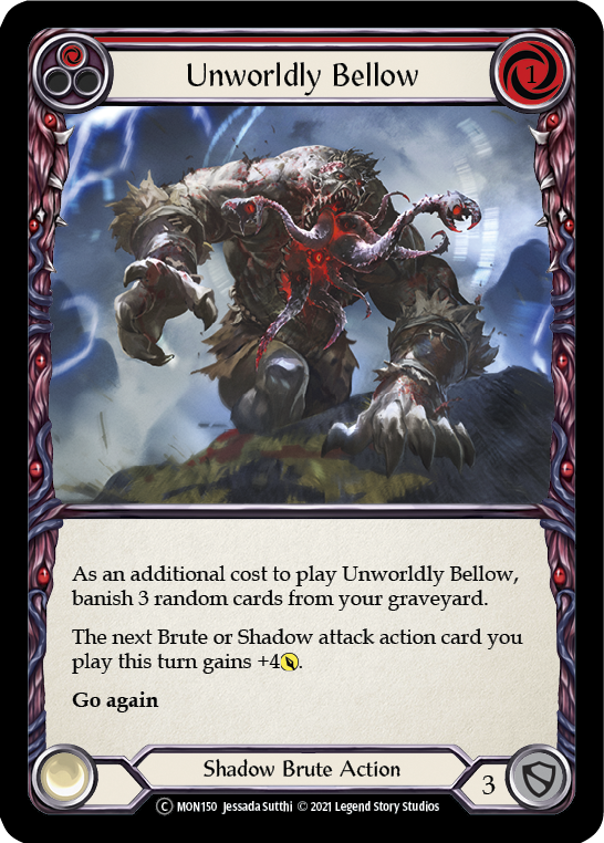 Unworldly Bellow (Red) [U-MON150] (Monarch Unlimited)  Unlimited Normal | Card Merchant Takapuna