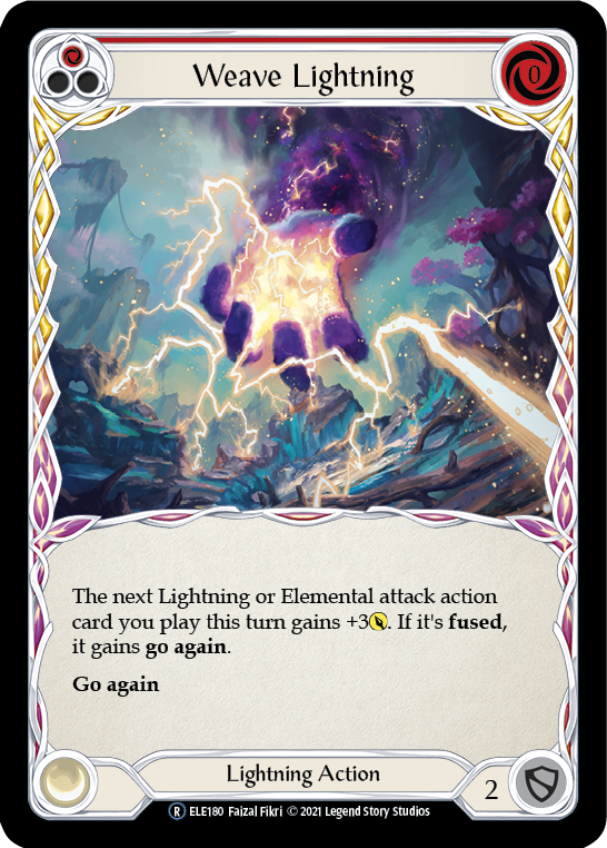 Weave Lightning (Red) [U-ELE180] (Tales of Aria Unlimited)  Unlimited Rainbow Foil | Card Merchant Takapuna