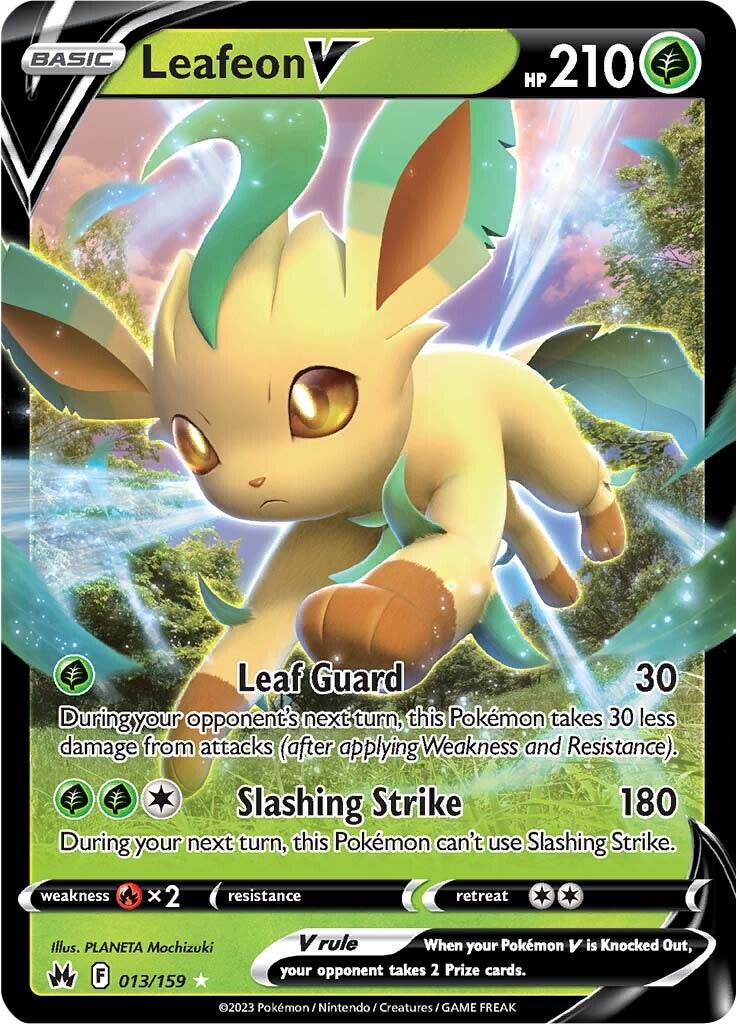 Leafeon V (013/159) [Sword & Shield: Crown Zenith] | Card Merchant Takapuna