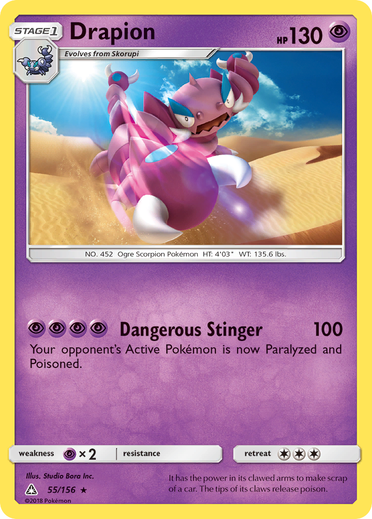 Drapion (55/156) [Sun & Moon: Ultra Prism] | Card Merchant Takapuna