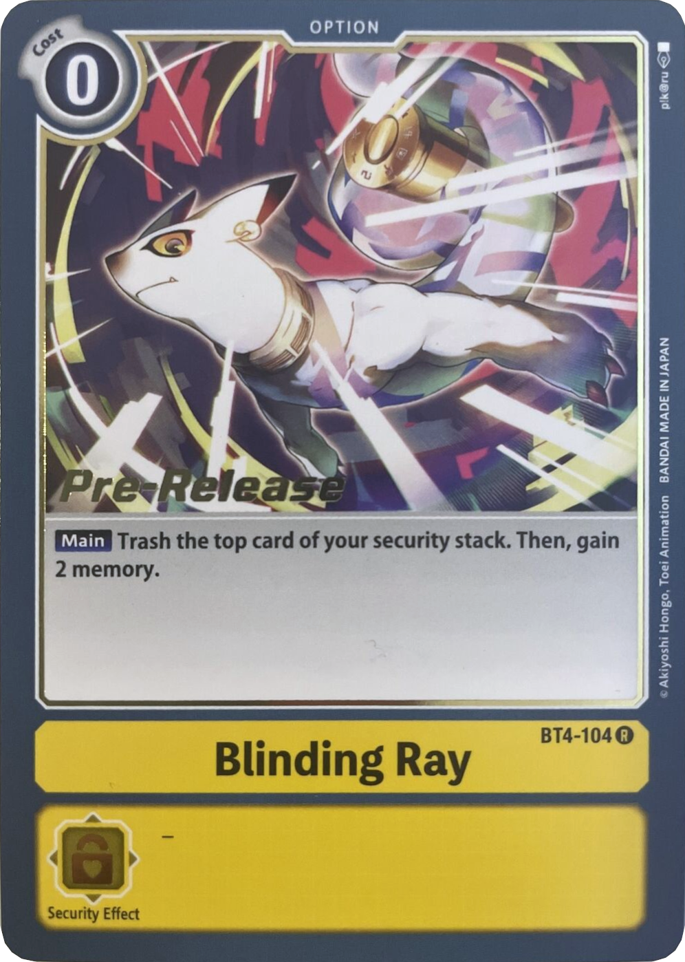 Blinding Ray [BT4-104] [Great Legend Pre-Release Promos] | Card Merchant Takapuna