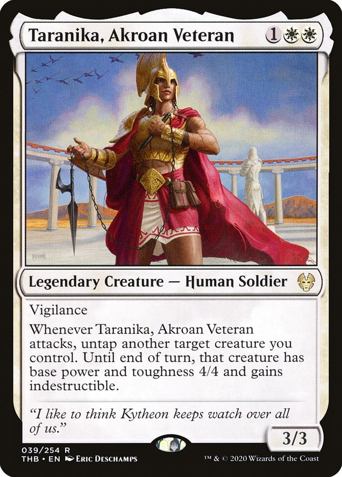 Taranika, Akroan Veteran [Theros Beyond Death] | Card Merchant Takapuna