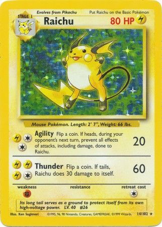 Raichu (14/102) [Base Set Unlimited] | Card Merchant Takapuna