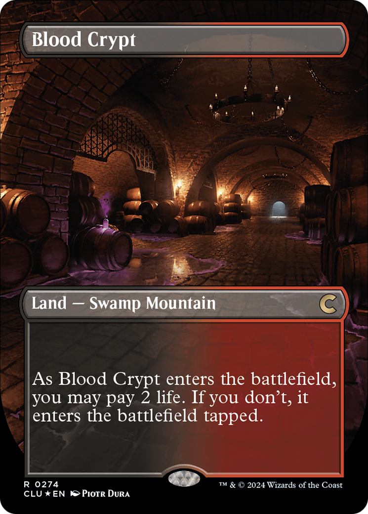 Blood Crypt (Borderless) [Ravnica: Clue Edition] | Card Merchant Takapuna