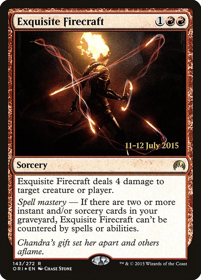 Exquisite Firecraft [Magic Origins Prerelease Promos] | Card Merchant Takapuna