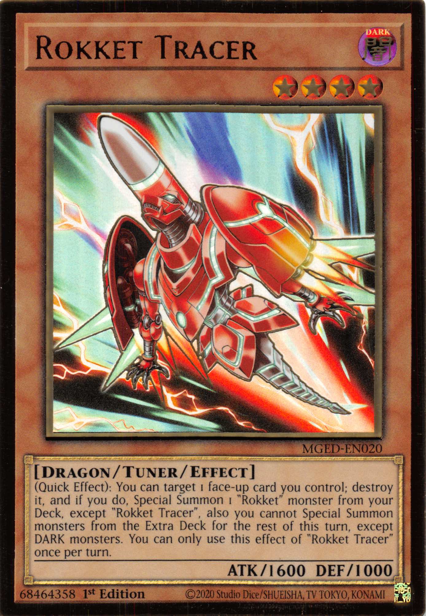 Rokket Tracer [MGED-EN020] Gold Rare | Card Merchant Takapuna