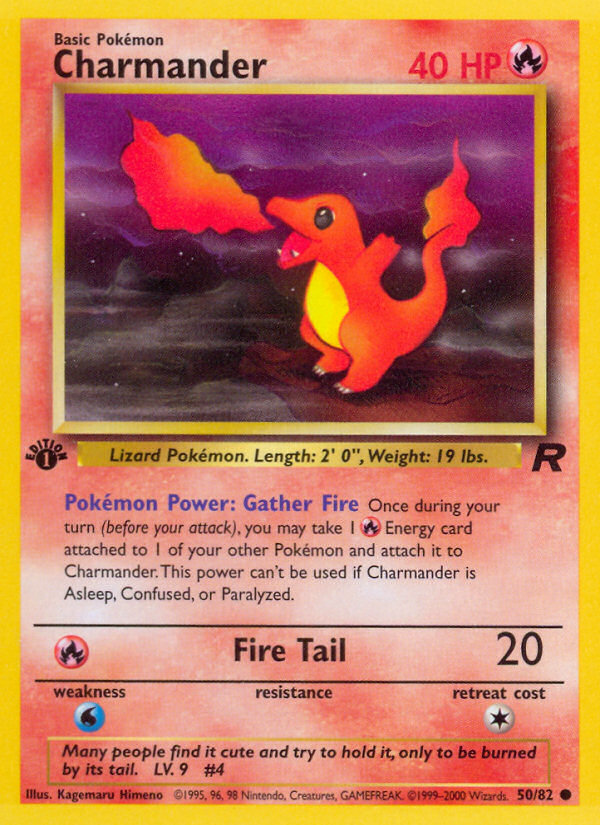 Charmander (50/82) [Team Rocket 1st Edition] | Card Merchant Takapuna