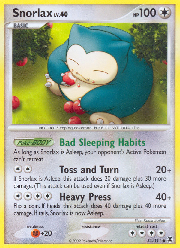 Snorlax (81/111) [Platinum: Rising Rivals] | Card Merchant Takapuna