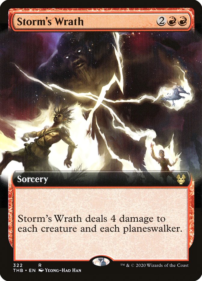 Storm's Wrath (Extended Art) [Theros Beyond Death] | Card Merchant Takapuna