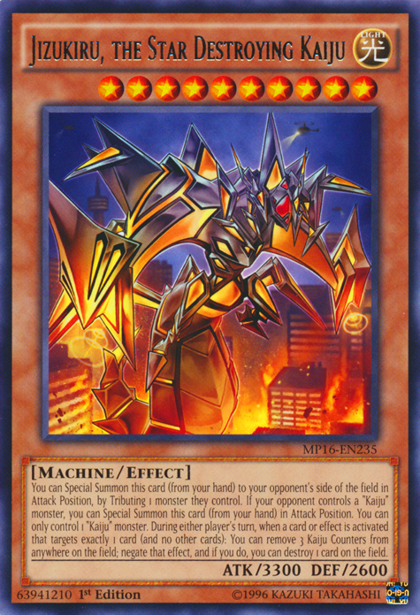 Jizukiru, the Star Destroying Kaiju [MP16-EN235] Rare | Card Merchant Takapuna