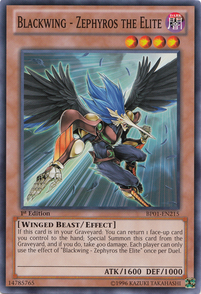 Blackwing - Zephyros the Elite [BP01-EN215] Common | Card Merchant Takapuna