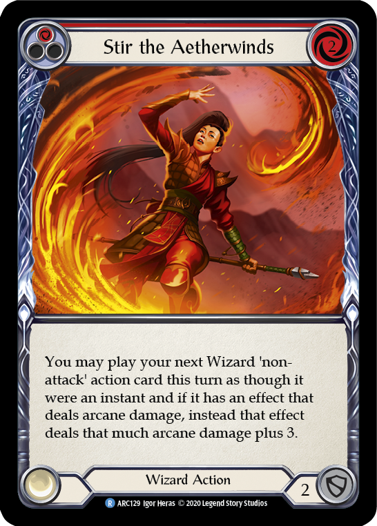 Stir the Aetherwinds (Red) [U-ARC129] (Arcane Rising Unlimited)  Unlimited Rainbow Foil | Card Merchant Takapuna