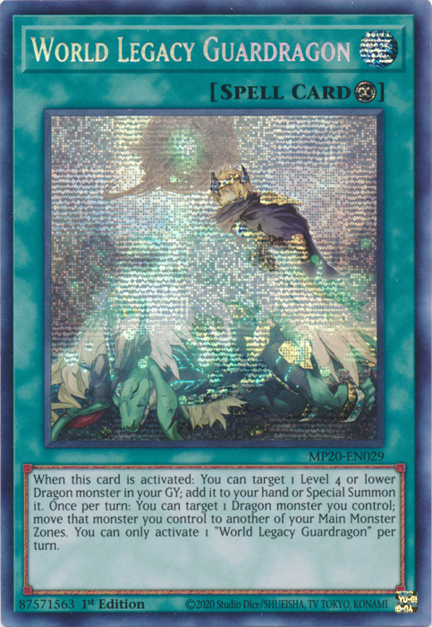 World Legacy Guardragon [MP20-EN029] Prismatic Secret Rare | Card Merchant Takapuna