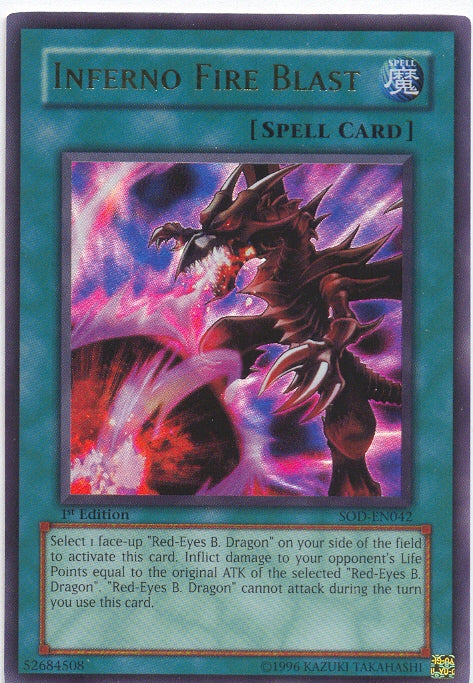 Inferno Fire Blast [SOD-EN042] Ultra Rare | Card Merchant Takapuna