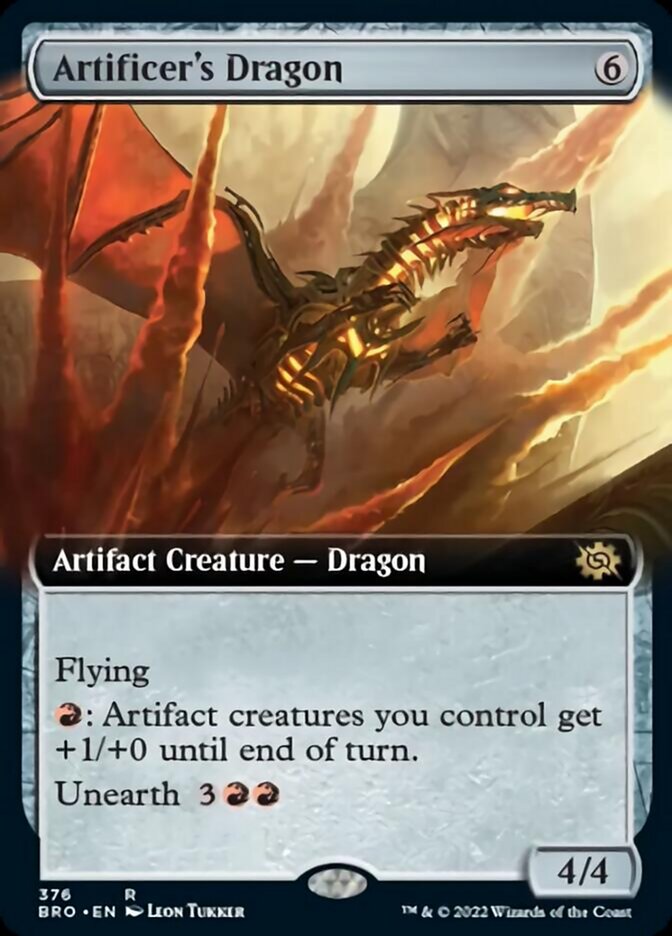 Artificer's Dragon (Extended Art) [The Brothers' War] | Card Merchant Takapuna