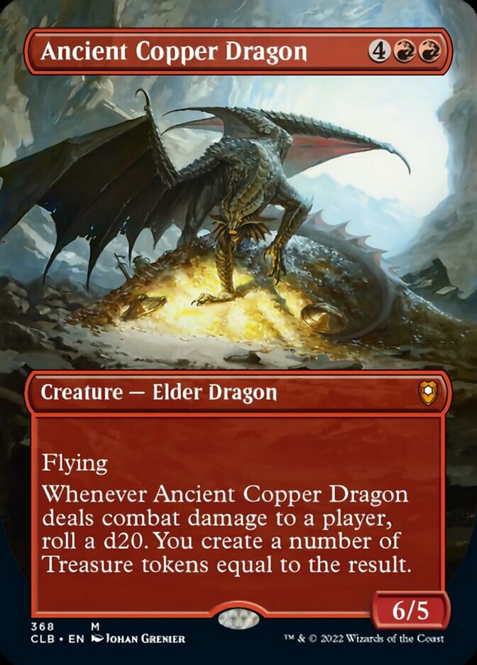 Ancient Copper Dragon (Borderless Alternate Art) [Commander Legends: Battle for Baldur's Gate] | Card Merchant Takapuna