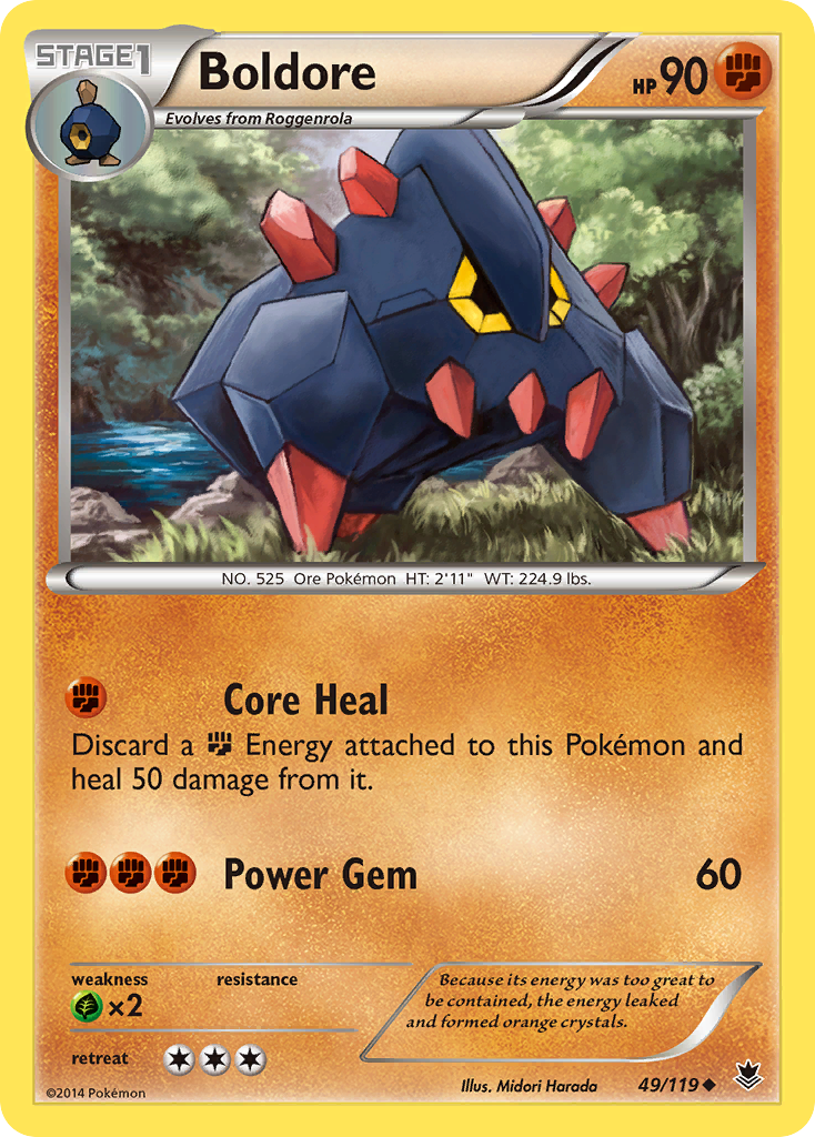 Boldore (49/119) [XY: Phantom Forces] | Card Merchant Takapuna