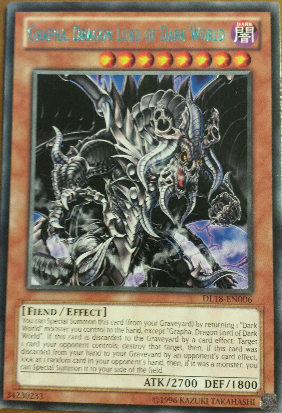 Grapha, Dragon Lord of Dark World (Green) [DL18-EN006] Rare | Card Merchant Takapuna