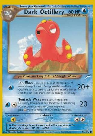 Dark Octillery (62/105) [Neo Destiny Unlimited] | Card Merchant Takapuna