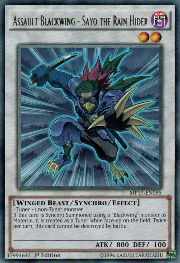 Assault Blackwing - Sayo the Rain Hider [MP17-EN095] Rare | Card Merchant Takapuna